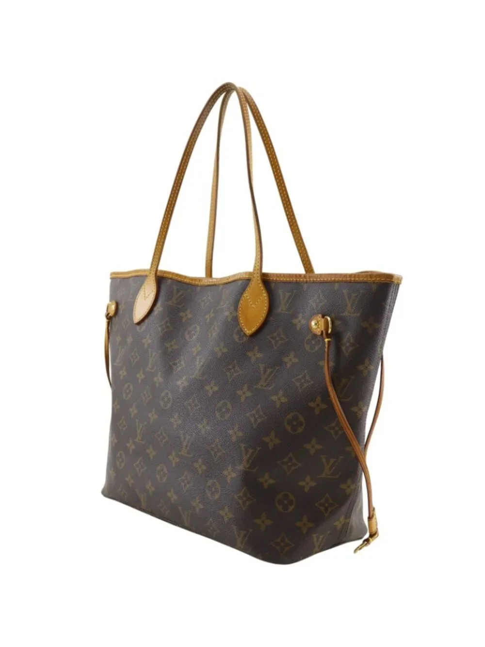Louis Vuitton Neverfull MM Monogram Canvas Brown Tote Bag